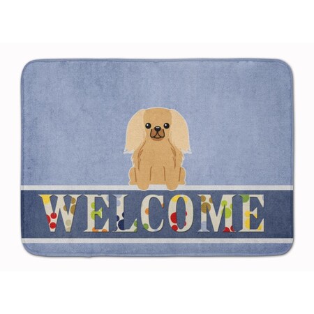Carolines Treasures Pekingnese Fawn Sable Welcome Machine Washable Memory Foam Mat BB5685RUG